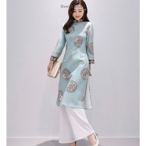 Vietnamese Ao Dai Maxi Dress